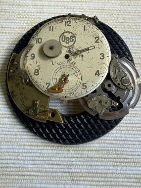 Lord Elgin Watch Parts Brooch Upcycled Handmade Steampunk